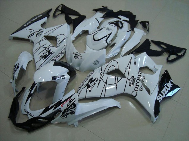 White Corona 2009-2016 GSXR 1000 Motorcycle Fairings White Corona 2009-2016 GSXR 1000 Motorcycle Fairings