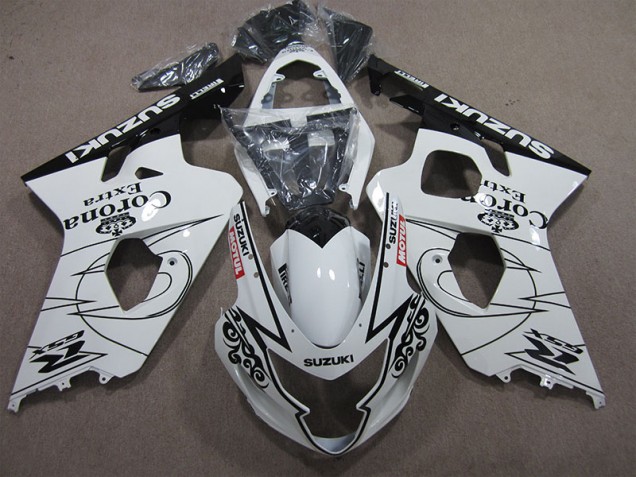 White Corona Extra Motul 2004-2005 GSXR 600 Motorcycle Fairings White Corona Extra Motul 2004-2005 GSXR 600 Motorcycle Fairings