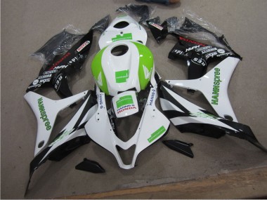 White Green Hannspree 2007-2008 CBR600RR Motorcycle Fairings