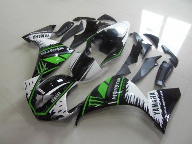 White Green Monster 2009-2011 YZF R1 Motorcycle Fairings