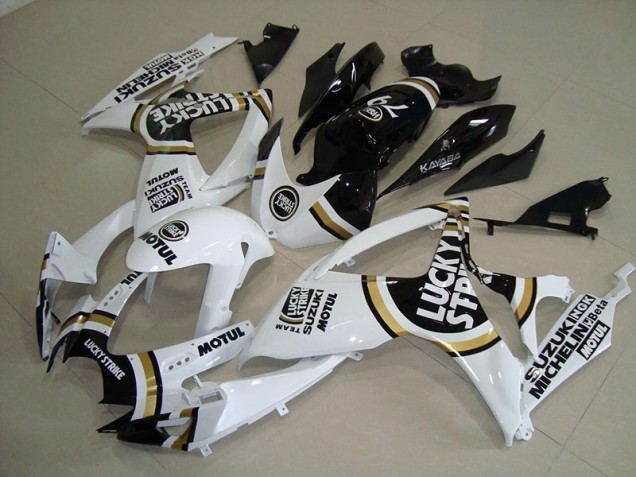 White Lucky Strike Black Motul 2006-2007 GSXR 750 Motorcycle Fairings