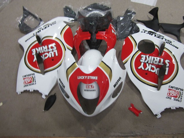 White Lucky Strike Motul 1996-2007 GSXR 1300 Hayabusa Motorcycle Fairings White Lucky Strike Motul 1996-2007 GSXR 1300 Hayabusa Motorcycle Fairings