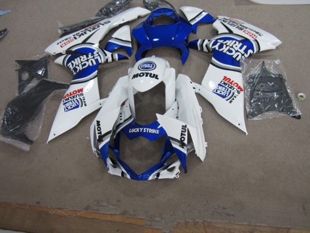 White Lucky Strike Motul 2011-2021 GSXR 750 Motorcycle Fairings White Lucky Strike Motul 2011-2021 GSXR 750 Motorcycle Fairings
