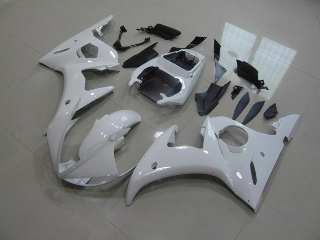 White No Decals 2003-2005 YZF R6 Motorcycle Fairings White No Decals 2003-2005 YZF R6 Motorcycle Fairings