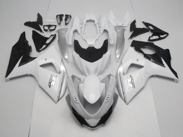 White OEM Style 2009-2016 GSXR 1000 Motorcycle Fairings White OEM Style 2009-2016 GSXR 1000 Motorcycle Fairings