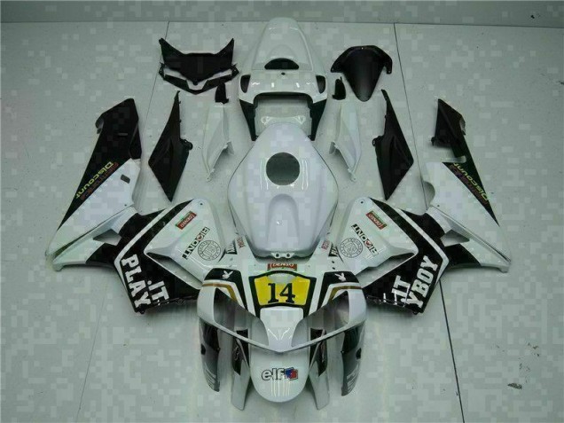 White Playboy 14 2005-2006 CBR600RR Motorcycle Fairings White Playboy 14 2005-2006 CBR600RR Motorcycle Fairings