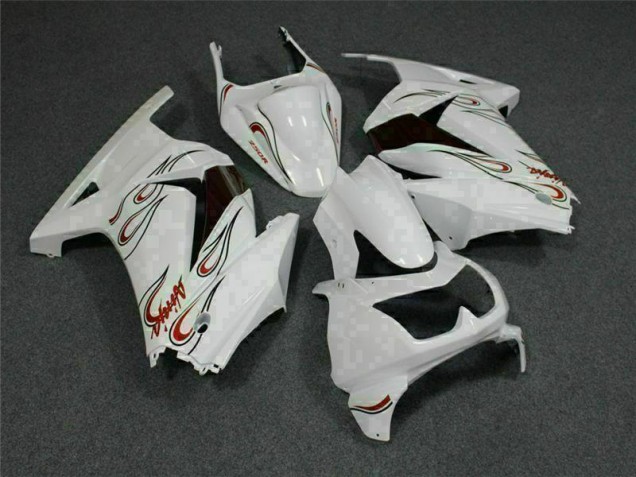 White Red 2008-2012 EX250 Motorcycle Fairings White Red 2008-2012 EX250 Motorcycle Fairings