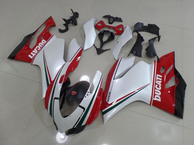 White Red 2011-2014 Ducati 1199 Motorcycle Fairings White Red 2011-2014 Ducati 1199 Motorcycle Fairings