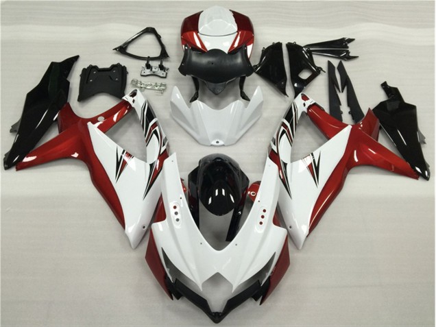 White Red Black 2008-2010 GSXR 600/750 Motorcycle Fairings White Red Black 2008-2010 GSXR 600/750 Motorcycle Fairings