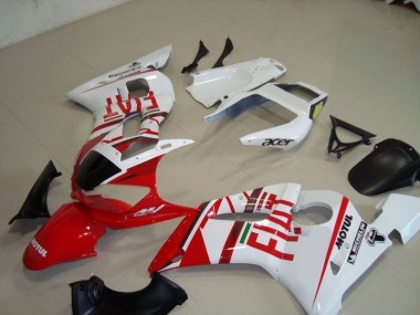 White Red Fiat Motul Acer 1998-2002 YZF R6 Motorcycle Fairings