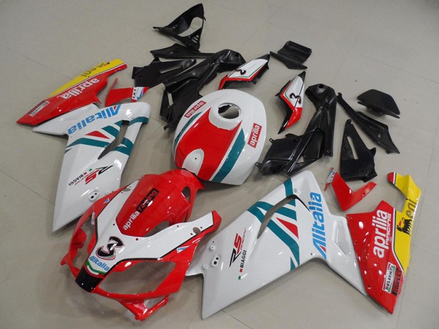 White Red Green 2006-2011 RS125 Motorcycle Fairings White Red Green 2006-2011 RS125 Motorcycle Fairings