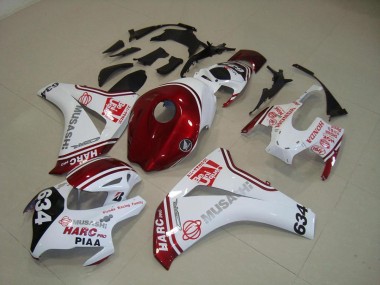 White Red HARC Pro PIAA 634 2008-2011 CBR1000RR Motorcycle Fairings