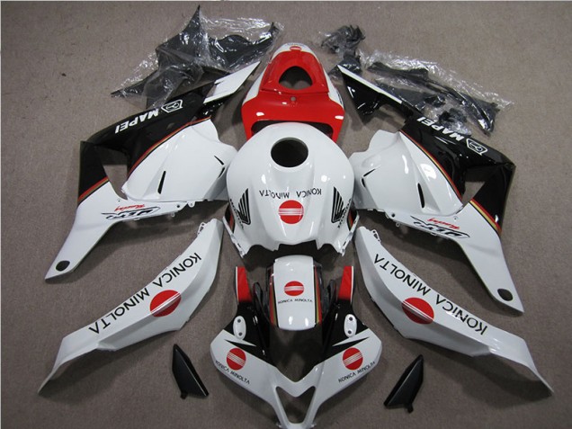 White Red Konica Minolta 2009-2012 CBR600RR Motorcycle Fairings White Red Konica Minolta 2009-2012 CBR600RR Motorcycle Fairings