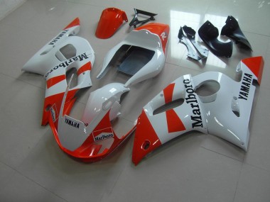 White Red Marlboro 1998-2002 YZF R6 Motorcycle Fairings