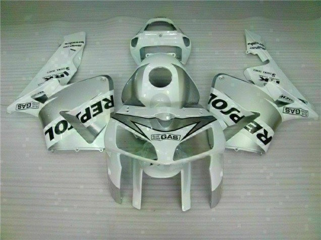White Repsol 2005-2006 CBR600RR Motorcycle Fairing White Repsol 2005-2006 CBR600RR Motorcycle Fairing