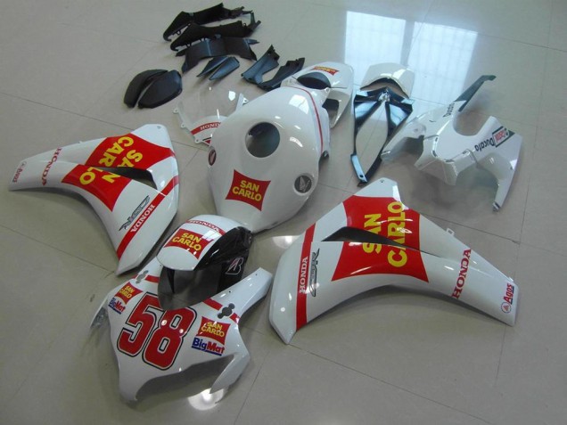White San Carlo 2008-2011 CBR1000RR Motorcycle Fairings White San Carlo 2008-2011 CBR1000RR Motorcycle Fairings