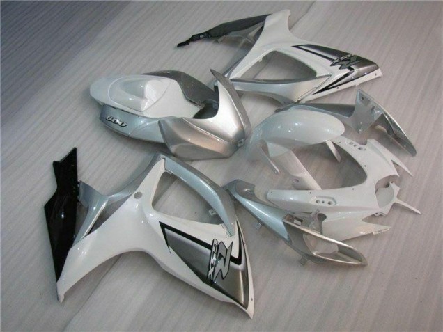White Silver 2006-2007 GSXR 600/750 Full Motorcycle Fairing Kits White Silver 2006-2007 GSXR 600/750 Full Motorcycle Fairing Kits
