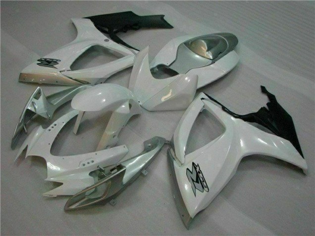 White Silver 2006-2007 GSXR 600/750 Motorcycle Bodywork