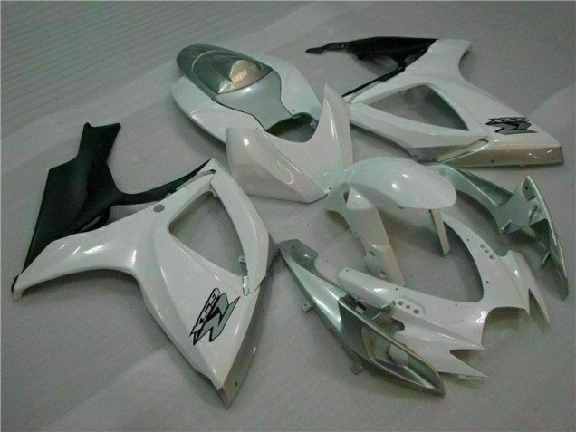 White Silver 2006-2007 GSXR 600/750 Motorcycle Bodywork