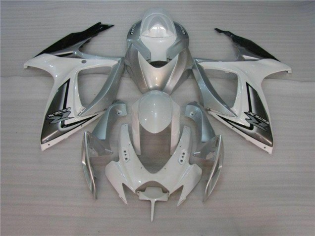 White Silver 2006-2007 GSXR 600/750 Motorcycle Fairing White Silver 2006-2007 GSXR 600/750 Motorcycle Fairing