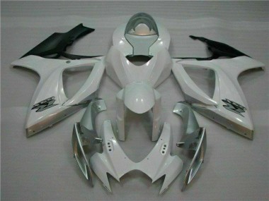 White Silver 2006-2007 GSXR 600/750 Motorcycle Fairings
