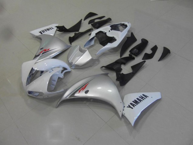 White Silver 2009-2011 YZF R1 Motorcycle Fairings White Silver 2009-2011 YZF R1 Motorcycle Fairings