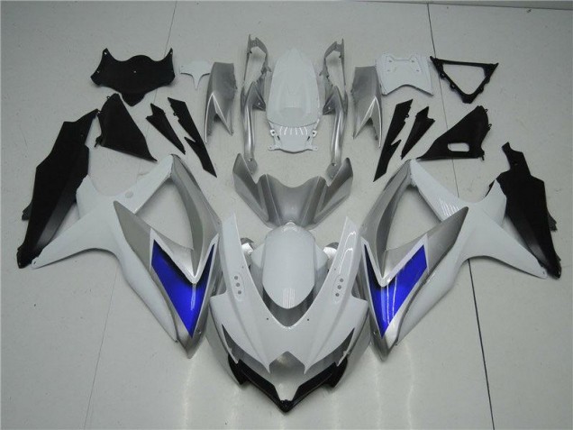 White Silver Blue 2008-2010 GSXR 600/750 Motorcycle Fairings White Silver Blue 2008-2010 GSXR 600/750 Motorcycle Fairings