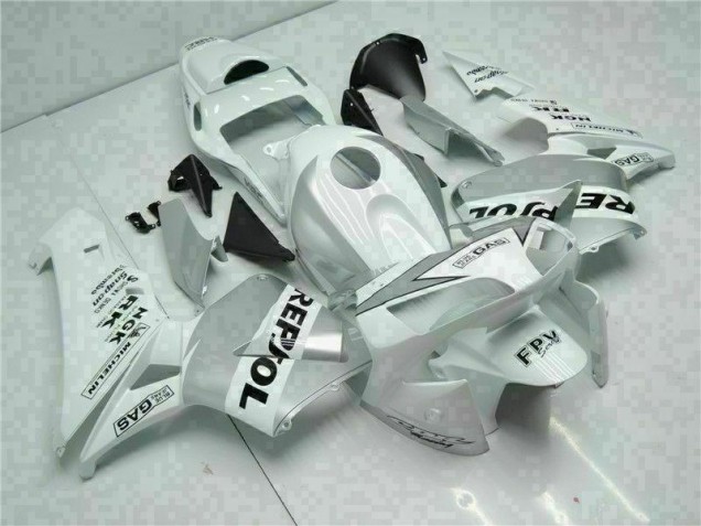 White Silver Repsol 2003-2004 CBR600RR Motorcycle Fairings
