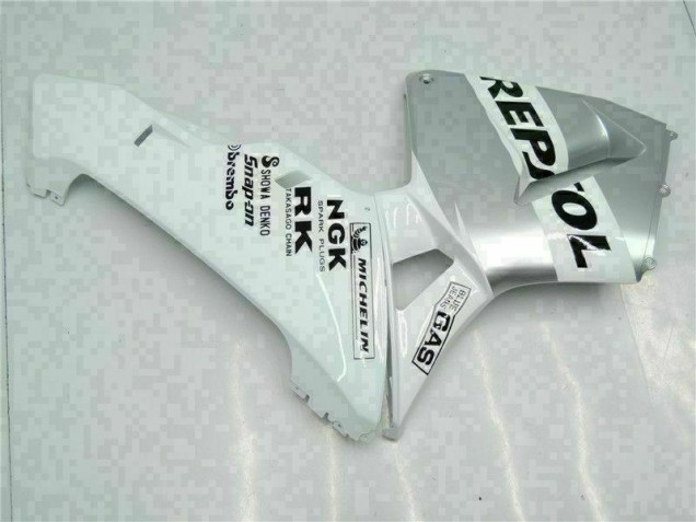 White Silver Repsol 2003-2004 CBR600RR Motorcycle Fairings