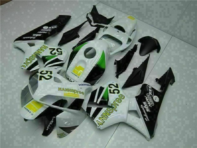 White Yellow Green 52 2005-2006 CBR600RR Motorcycle Fairings White Yellow Green 52 2005-2006 CBR600RR Motorcycle Fairings