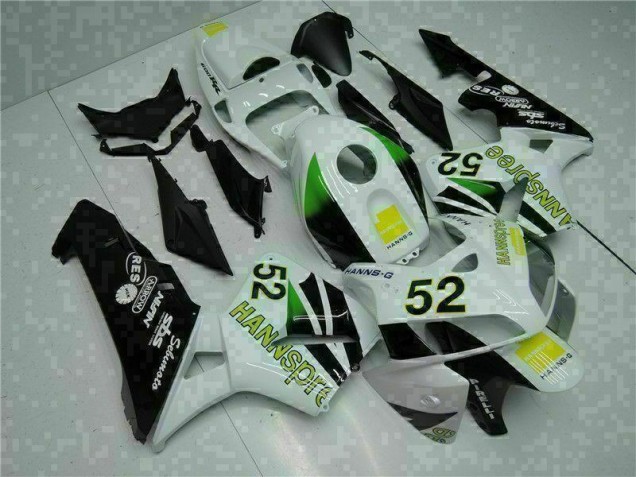White Yellow Green 52 2005-2006 CBR600RR Motorcycle Fairings White Yellow Green 52 2005-2006 CBR600RR Motorcycle Fairings