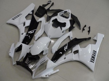 White and Black 2006-2007 YZF R6 Motorcycle Fairings