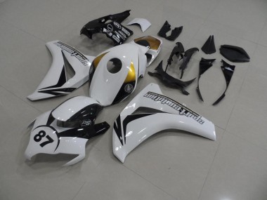 White and Black 87 2008-2011 CBR1000RR Motorcycle Fairings