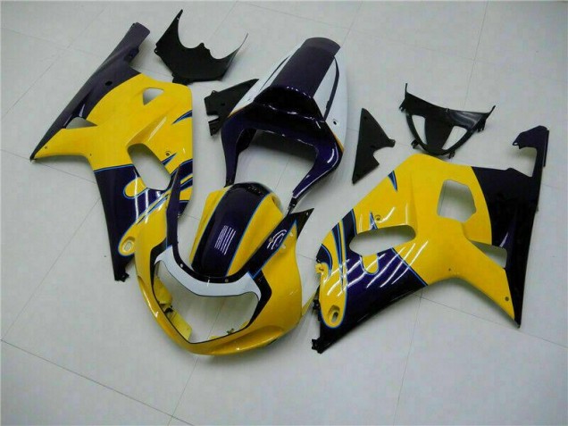 Yellow 2001-2003 GSXR 600/750 Motorcycle Bodywork Yellow 2001-2003 GSXR 600/750 Motorcycle Bodywork