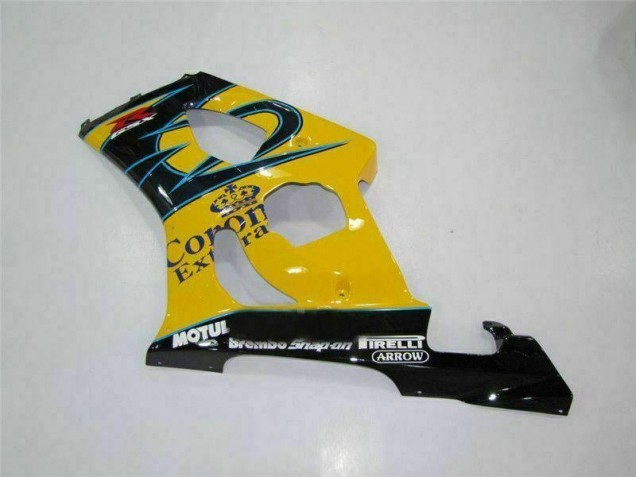 Yellow 2003-2004 GSXR 1000 Motorcycle Fairings