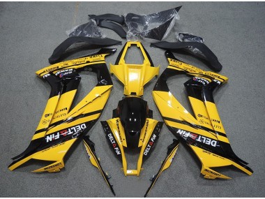 Yellow Black Delt Fin 2011-2015 ZX10R Motorcycle Fairings