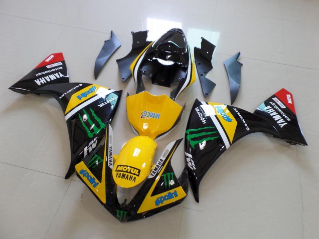 Yellow Black Monster 2012-2014 YZF R1 Motorcycle Fairing Yellow Black Monster 2012-2014 YZF R1 Motorcycle Fairing