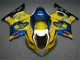 Yellow Blue 2003-2004 GSXR 1000 Motorcycle Fairings Yellow Blue 2003-2004 GSXR 1000 Motorcycle Fairings