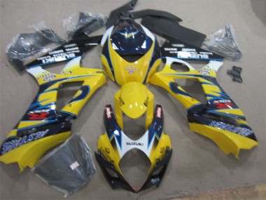 Yellow Blue 2007-2008 GSXR 1000 Motorcycle Fairings