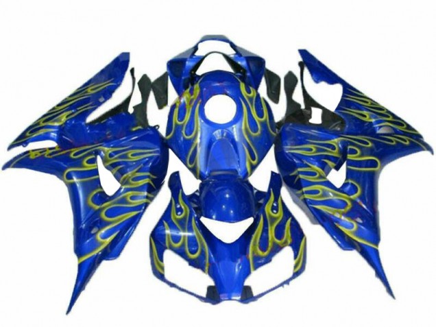 Yellow Flame Blue 2006-2007 CBR1000RR Motorcycle Fairings Yellow Flame Blue 2006-2007 CBR1000RR Motorcycle Fairings