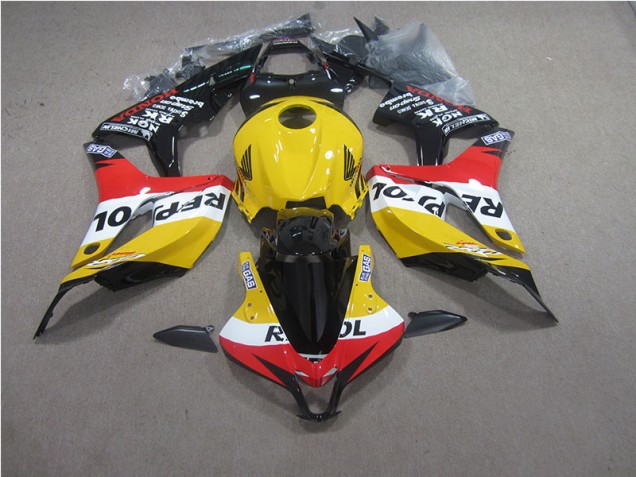 Yellow Red Black Repsol 2007-2008 CBR600RR Motorcycle Fairings Yellow Red Black Repsol 2007-2008 CBR600RR Motorcycle Fairings