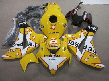 Yellow Repsol HRC 2008-2011 CBR1000RR Motorcycle Fairings