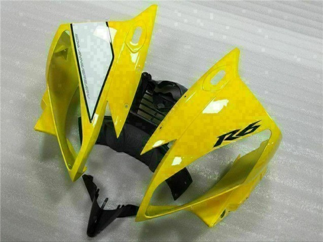 Yellow White Black 2006-2007 YZF R6 Motorcycle Fairing Yellow White Black 2006-2007 YZF R6 Motorcycle Fairing