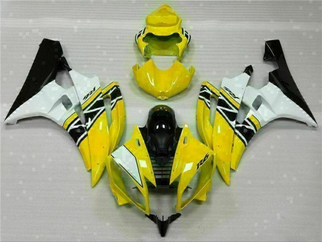Yellow White Black 2006-2007 YZF R6 Motorcycle Fairing Yellow White Black 2006-2007 YZF R6 Motorcycle Fairing