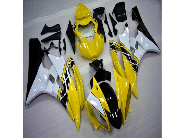 Yellow White Black 2006-2007 YZF R6 Motorcycle Fairings Yellow White Black 2006-2007 YZF R6 Motorcycle Fairings